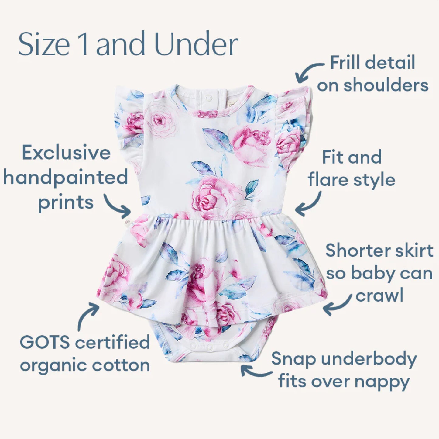 Lilac Skies Short Sleeve Organic Dress