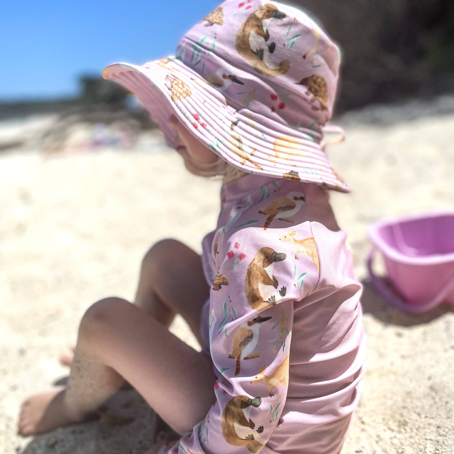 Reversible Swim Hat - Aus Animals