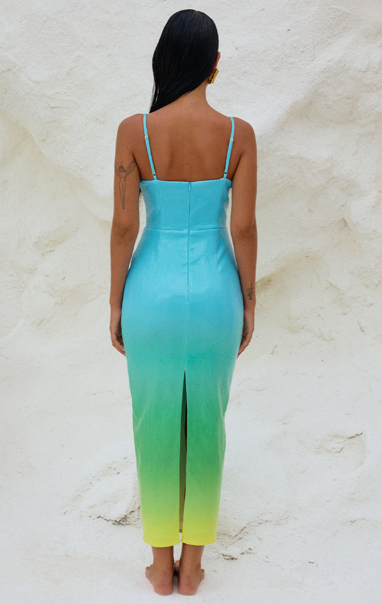 Benito Midi Dress - Blue Ombré