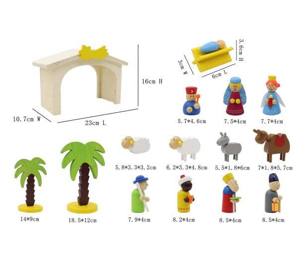 Wooden Nativity Set