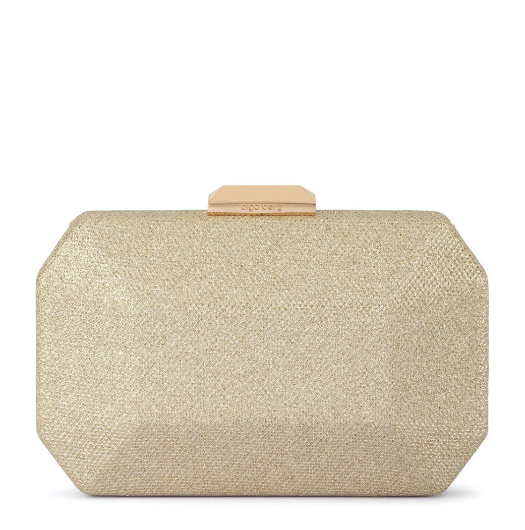 Avery Faceted Clutch - Gold