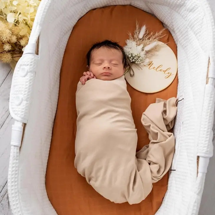 Evie Stretch Swaddle - Oatmeal