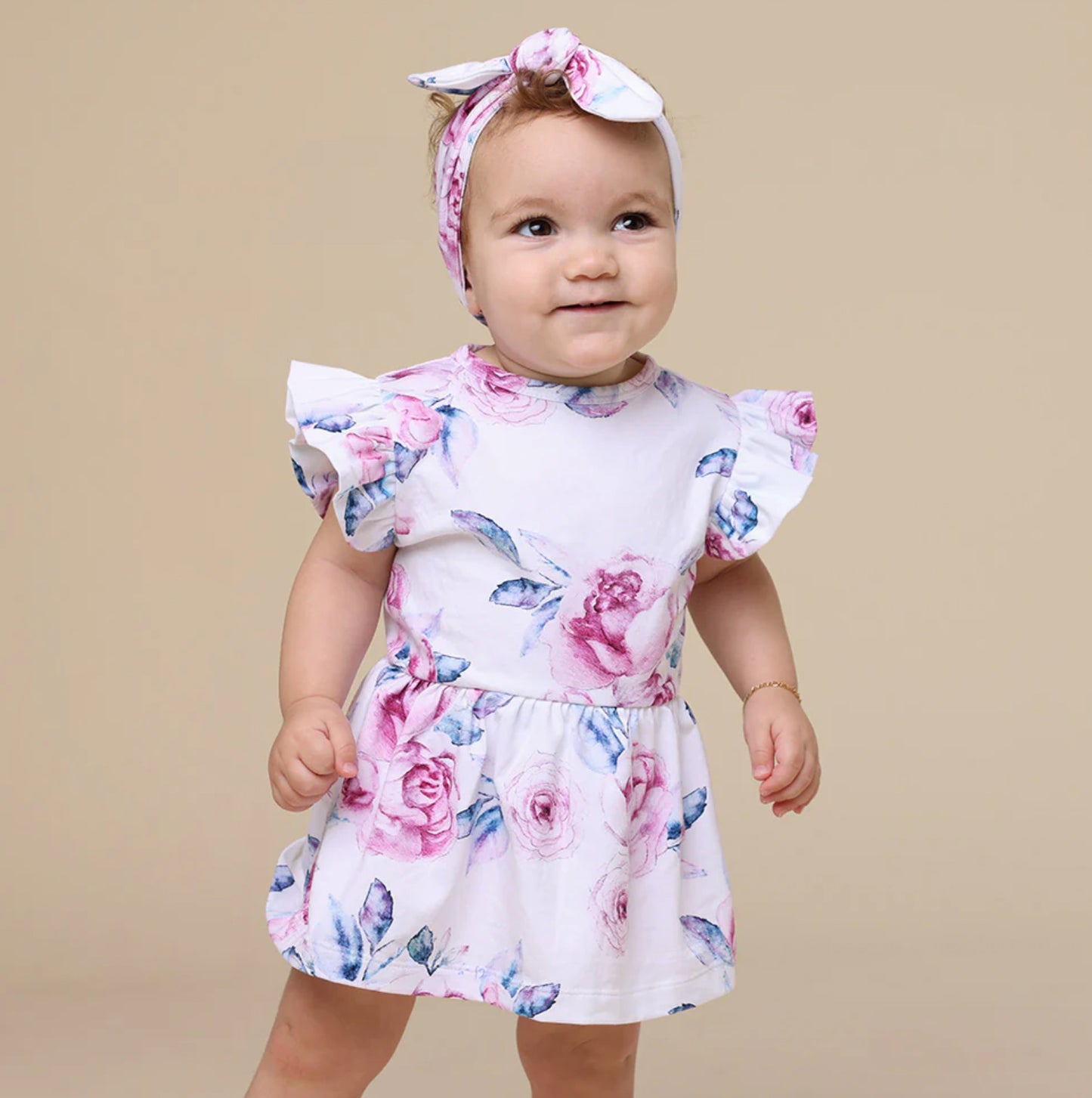 Lilac Skies Short Sleeve Organic Dress