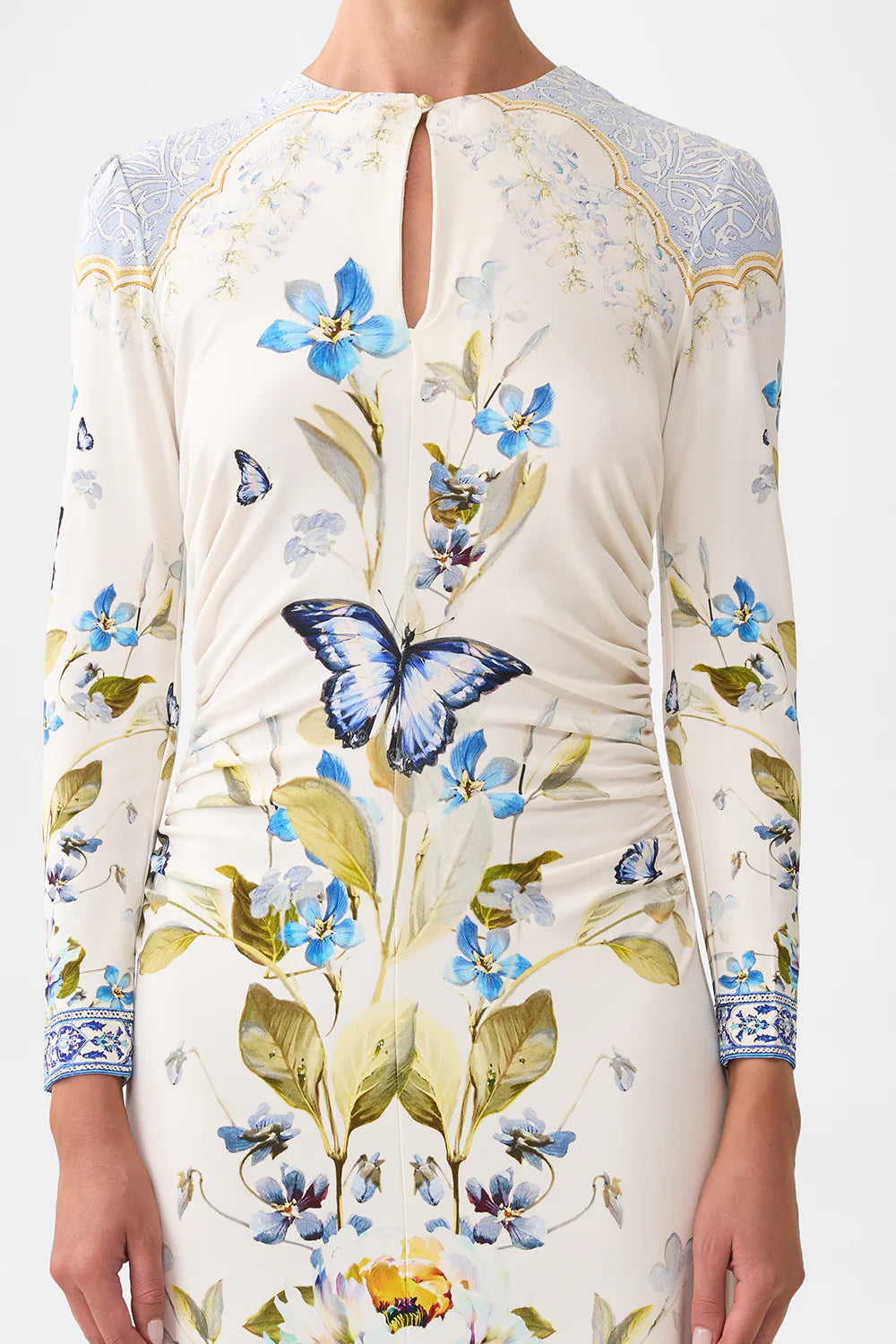 Gathered Jersey Dress Botanical Ballads