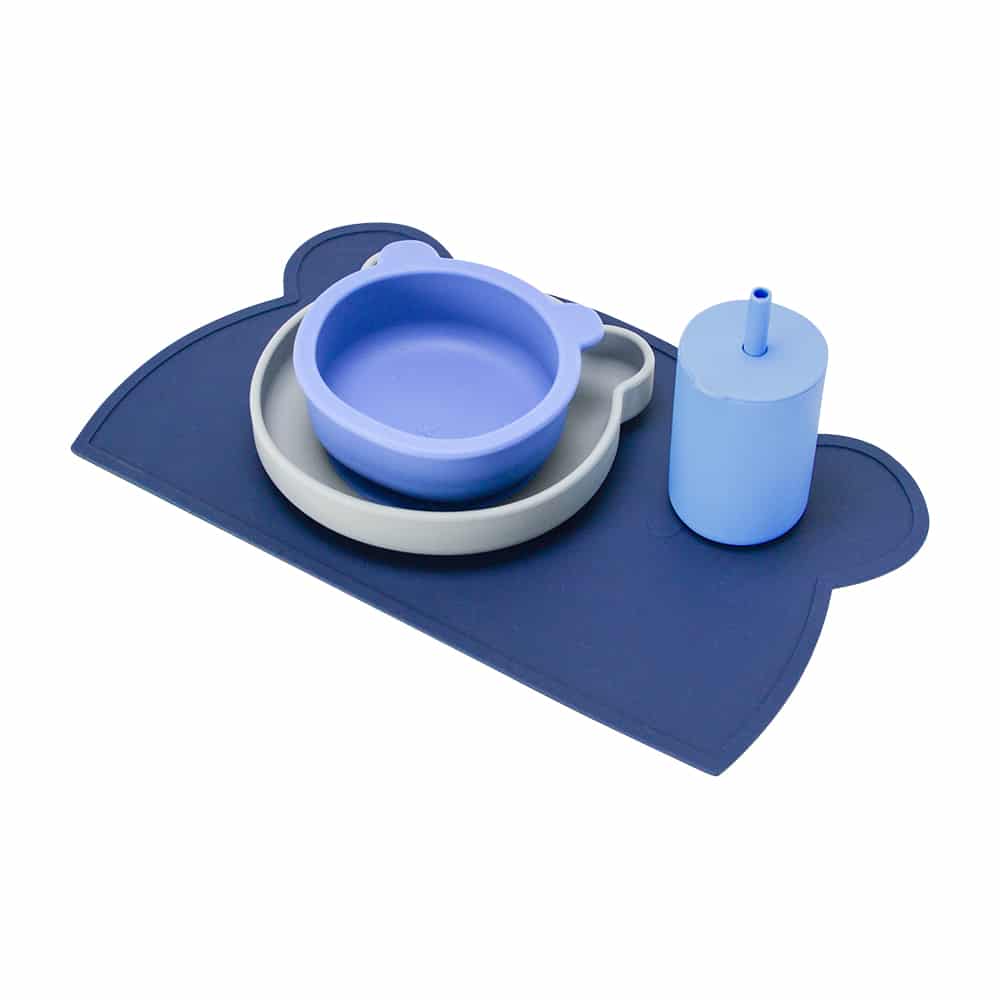Silicone 4pc Dinner Set – Bear