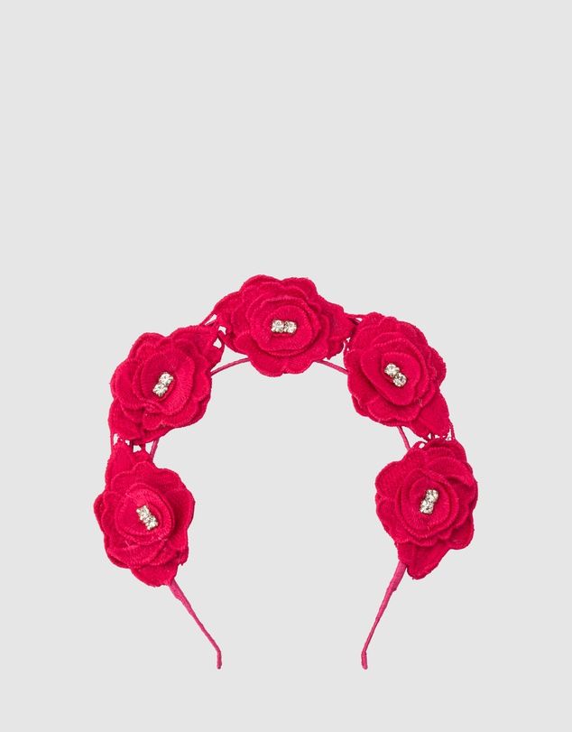 Finley Guipure Lace Headband Fuchsia