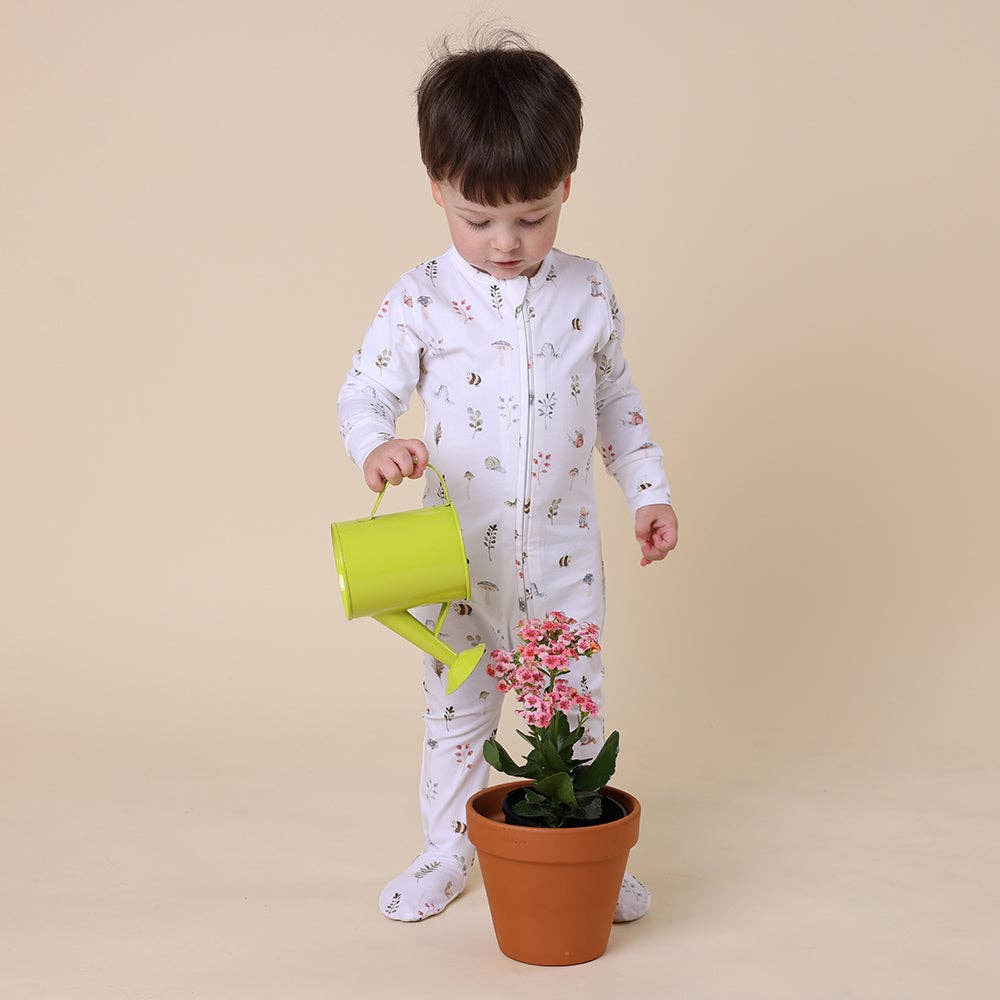 Garden Friends Organic Snuggle Sleepsuit Zip Footie