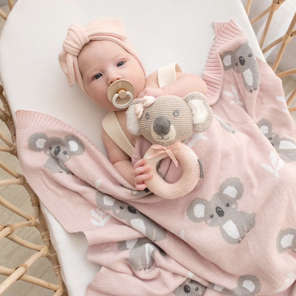 Australian Baby Blanket - Koala/Blush