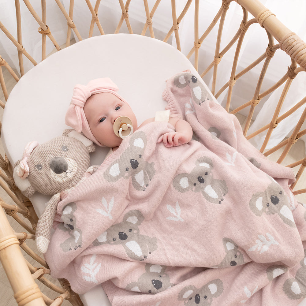 Australian Baby Blanket - Koala/Blush