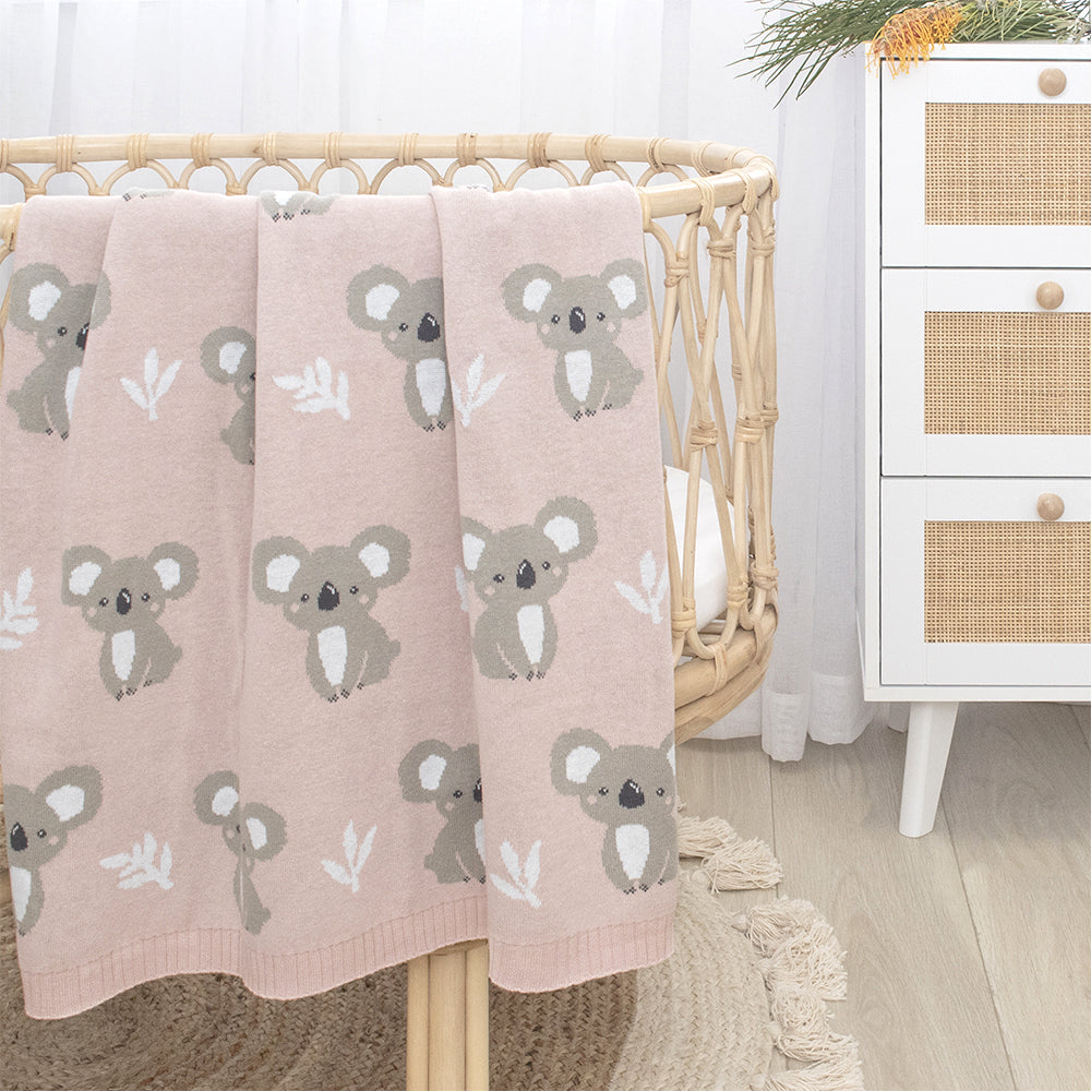 Australian Baby Blanket - Koala/Blush