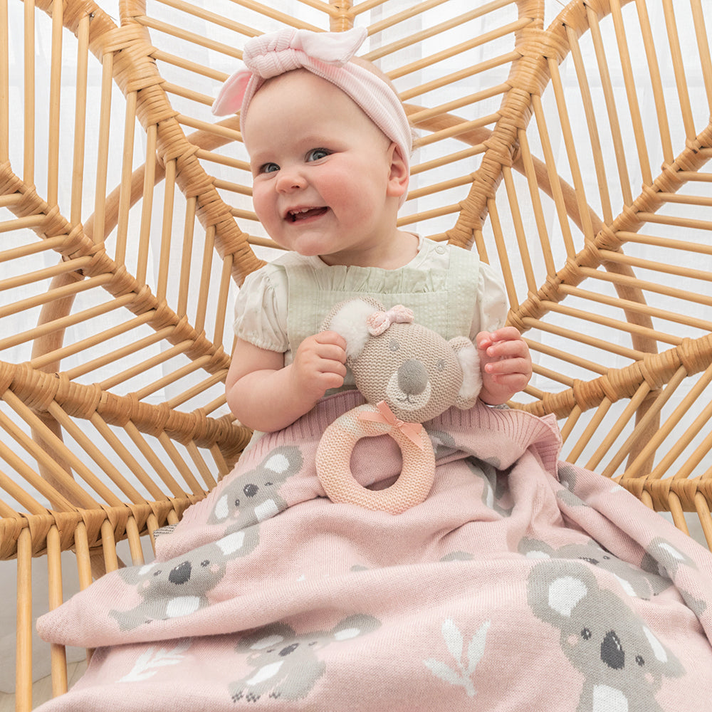 Australian Baby Blanket - Koala/Blush