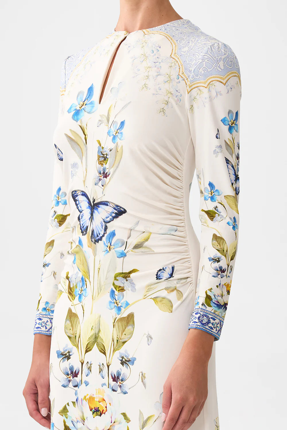 Gathered Jersey Dress Botanical Ballads