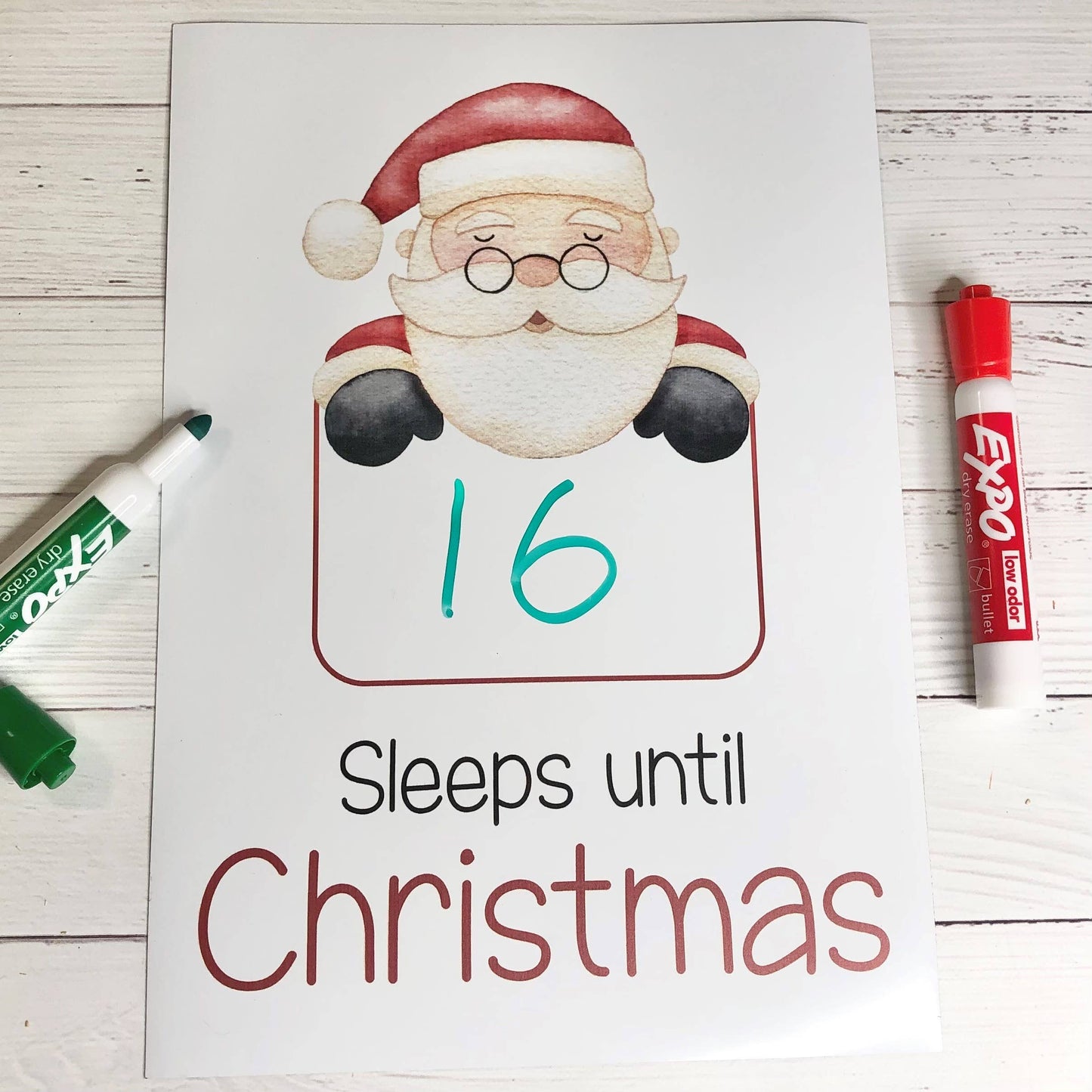 Christmas Countdown Whiteboard Magnet