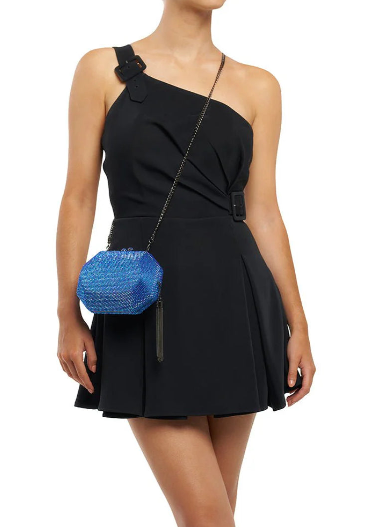 Matty Crystal Clutch - Blue