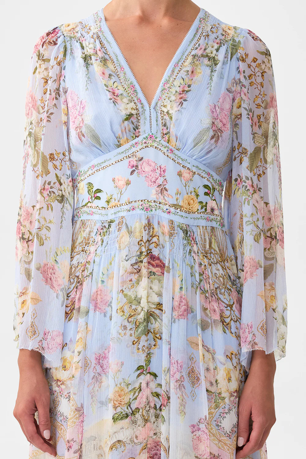 Flared Sleeve Dress Tiled in Time