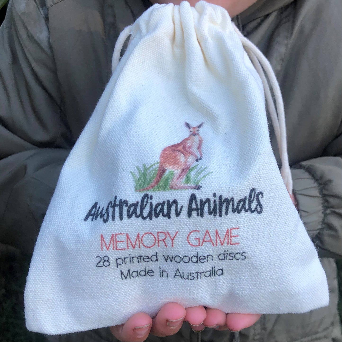 Wooden Australian Animals Memory Game
