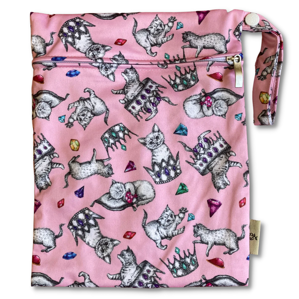Mini Wet Bag - Kitty Queen Print