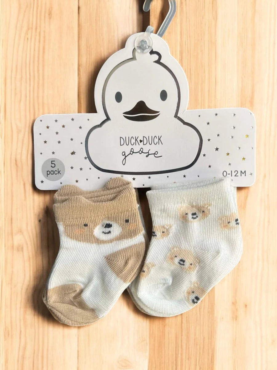 5 Pack Bear Socks