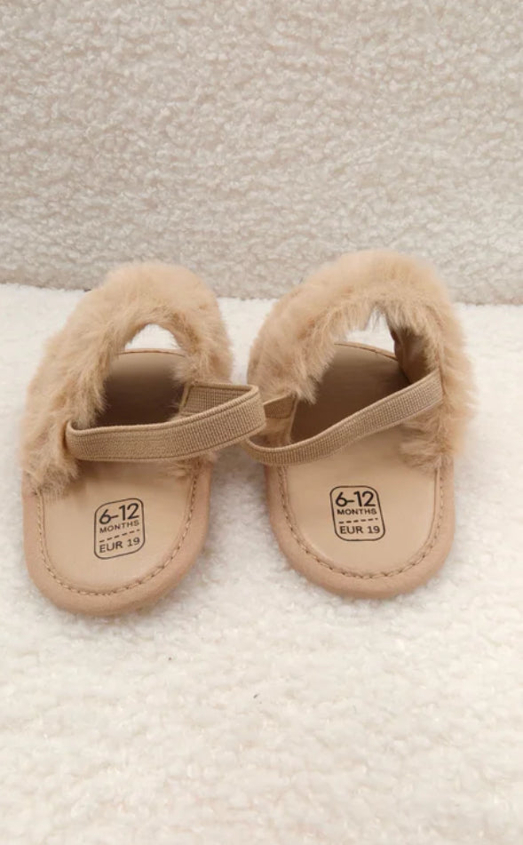 Fluffy Sandals - Beige