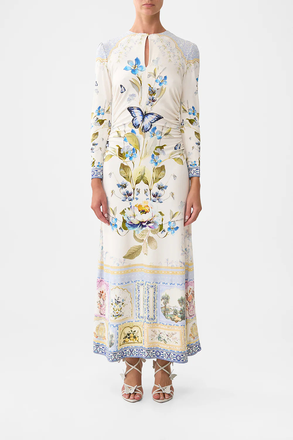 Gathered Jersey Dress Botanical Ballads