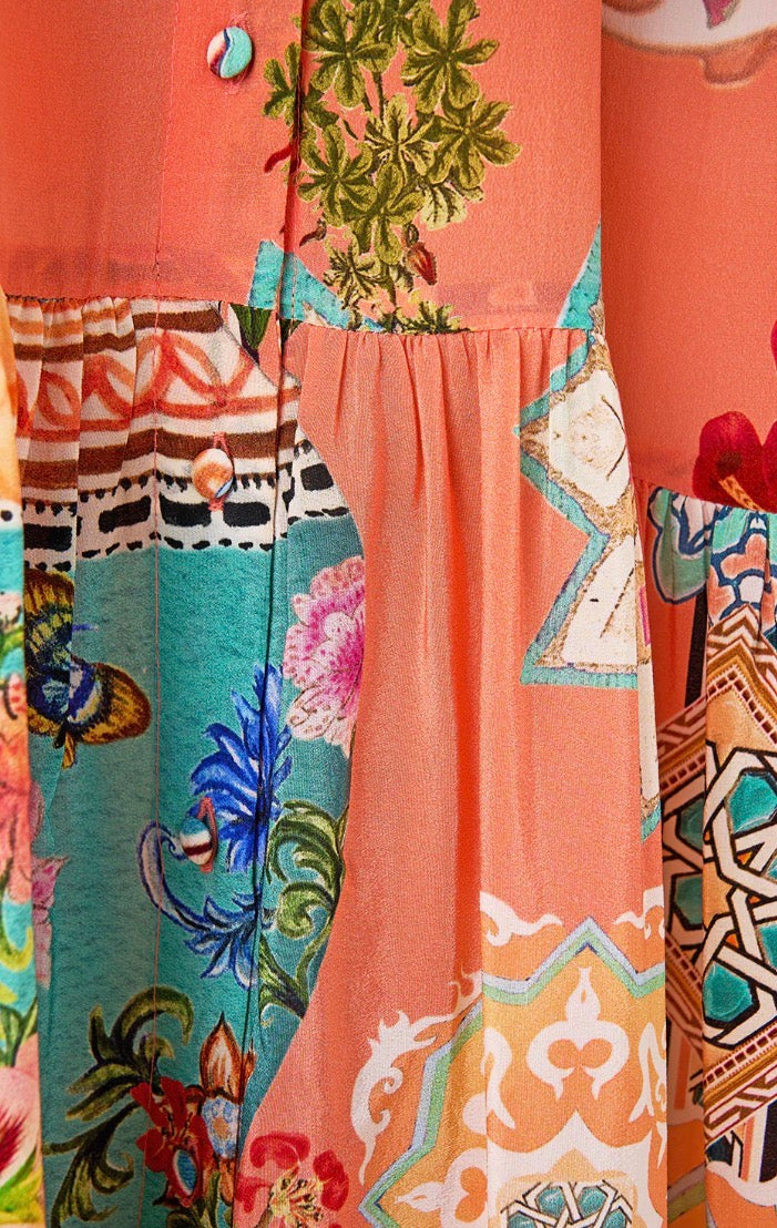 Tiered Shirtdress With Wide Waist Tie - Meet Me in Mallorca