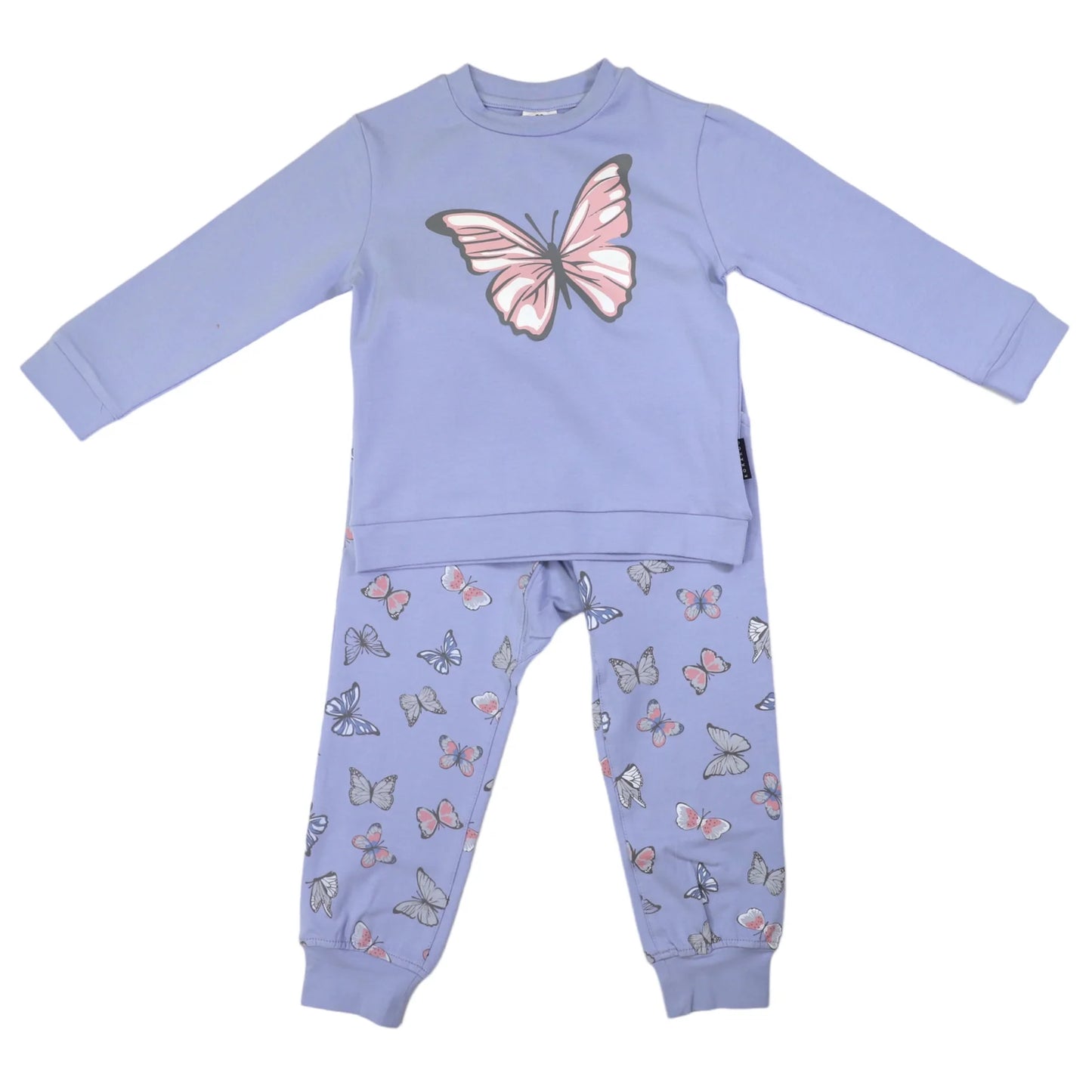 Butterfly Print Pyjamas Blue Heron