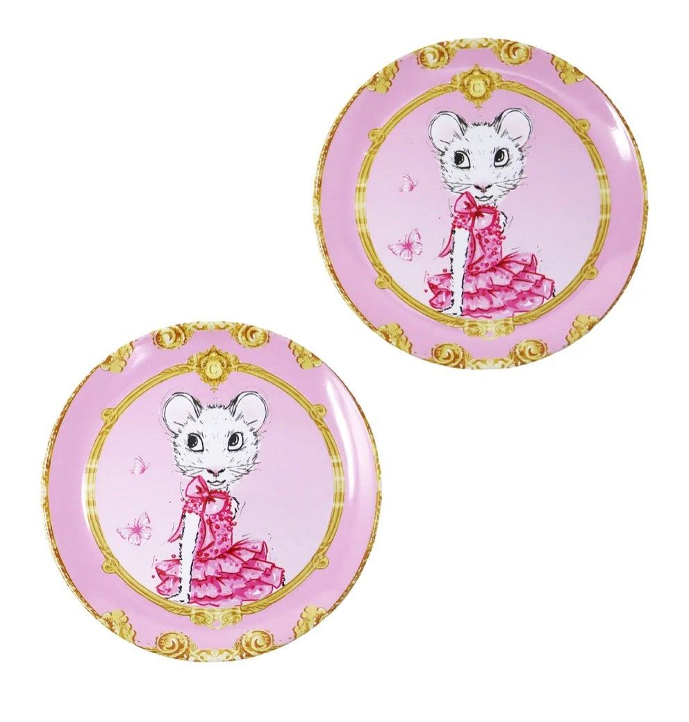 Claris The Chicest Mouse in Paris 11 Piece Tea Set with Woven Basket Limited Edition
