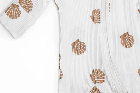 Seashell Double Zip Sleepsuit
