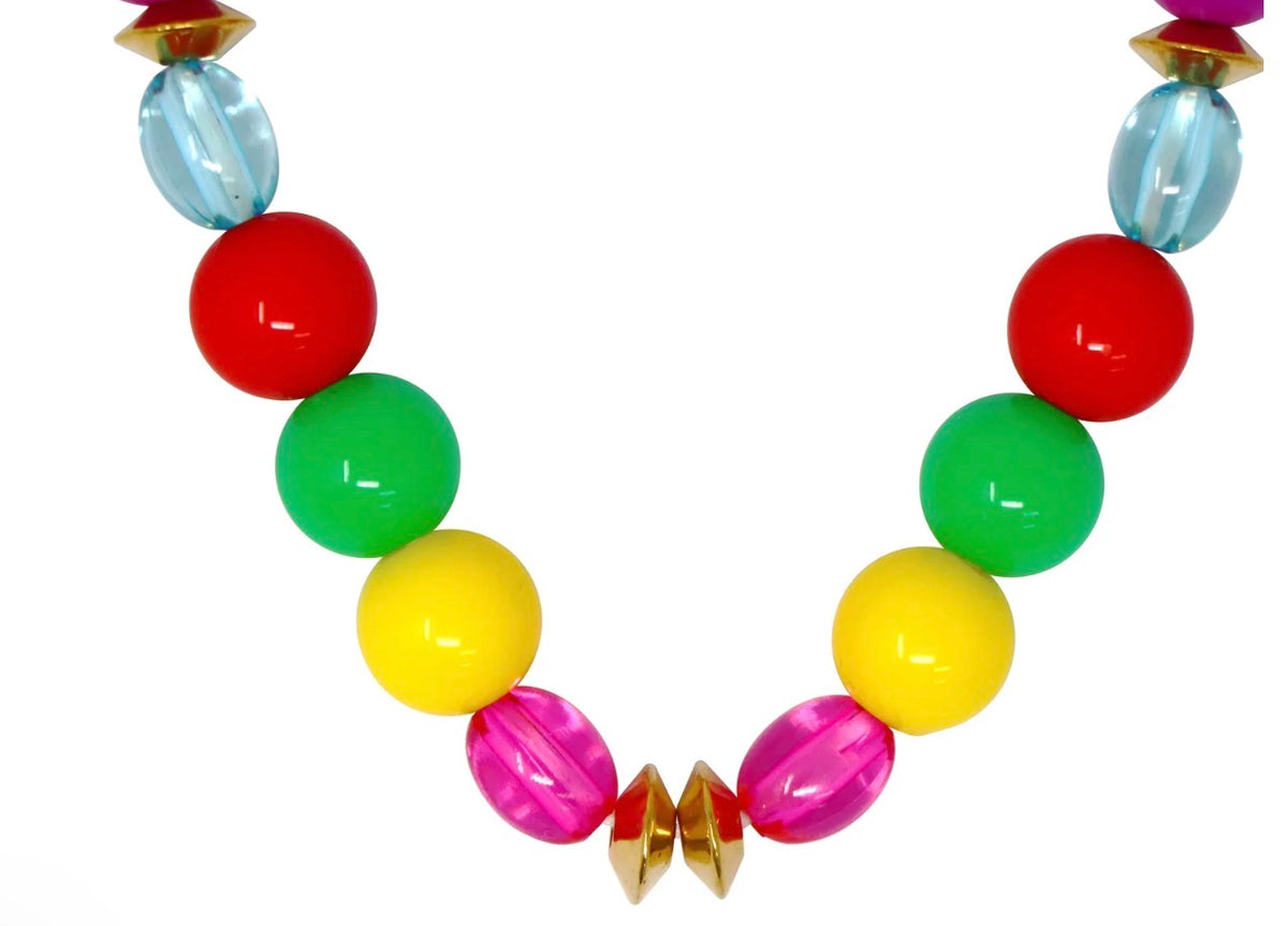 Rainbow Beaded Necklace/ Bracelet Set