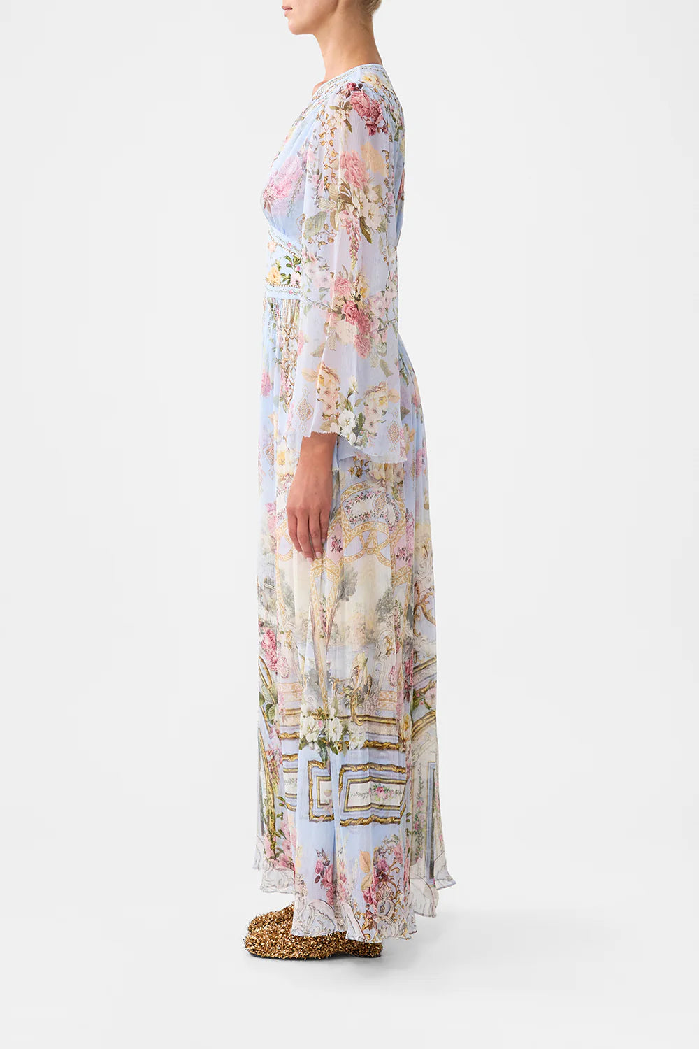 Flared Sleeve Dress Tiled in Time