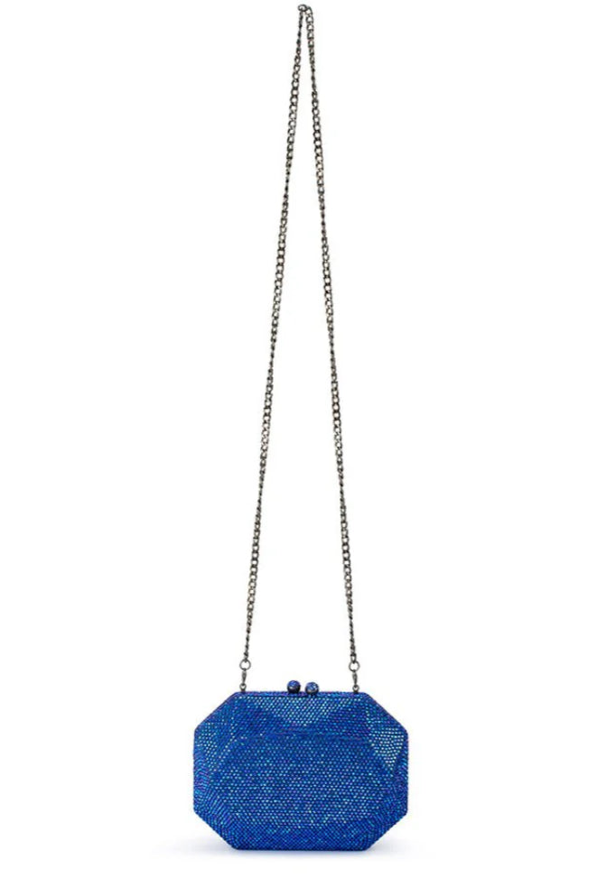 Matty Crystal Clutch - Blue