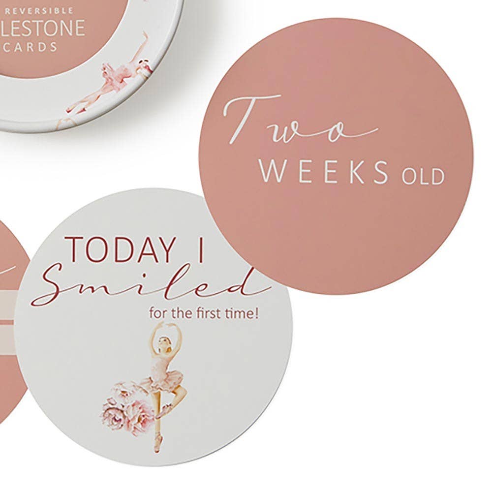 Ballerina & Rosa Reversible Milestone Cards