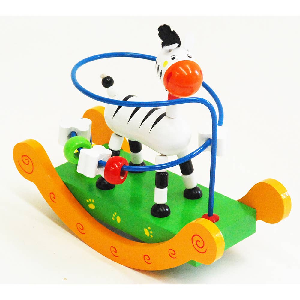 Wooden Wise Bead Zebra Wiring Game