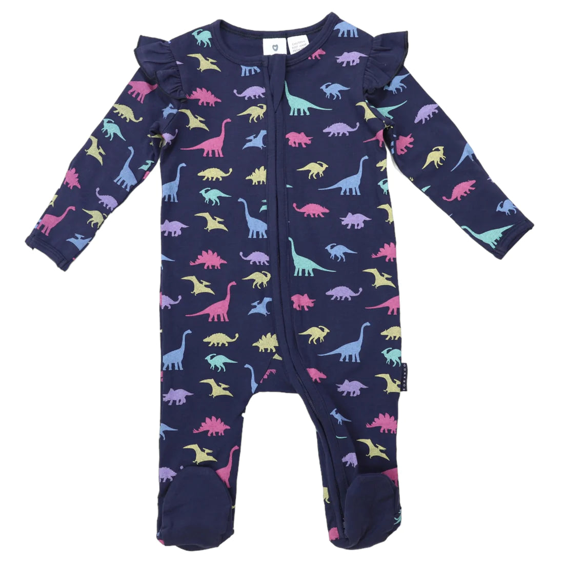 Romper - Dinosaur Print Long Sleeve - Navy / Multi-coloured