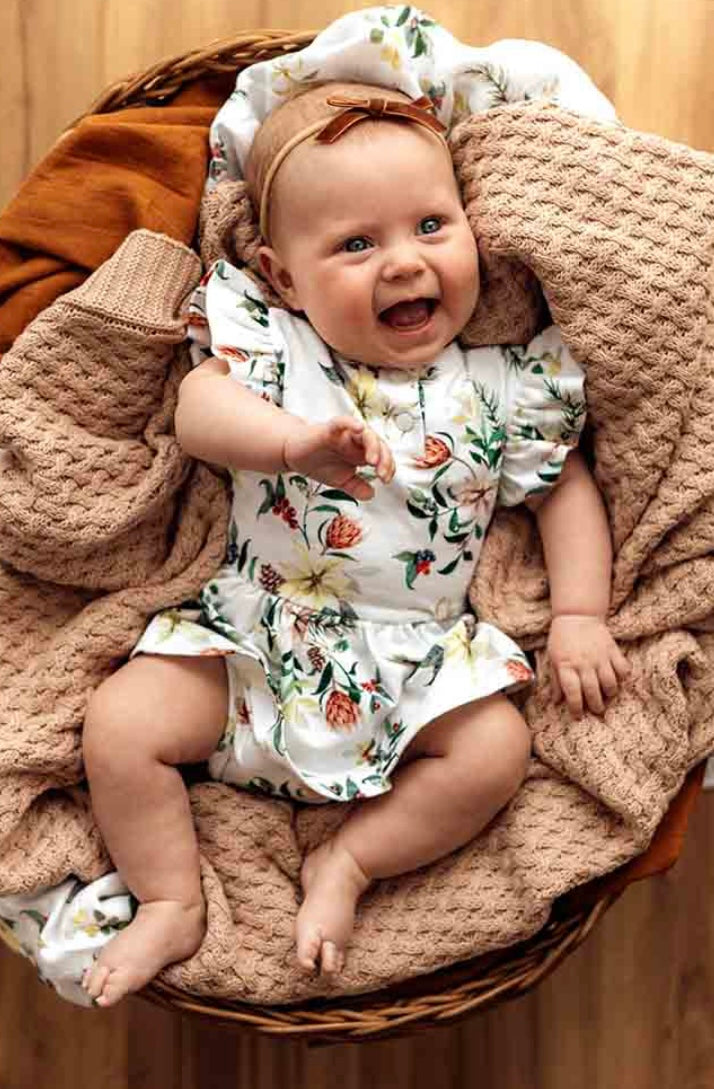 Berry Sort Sleeve Organic Dress