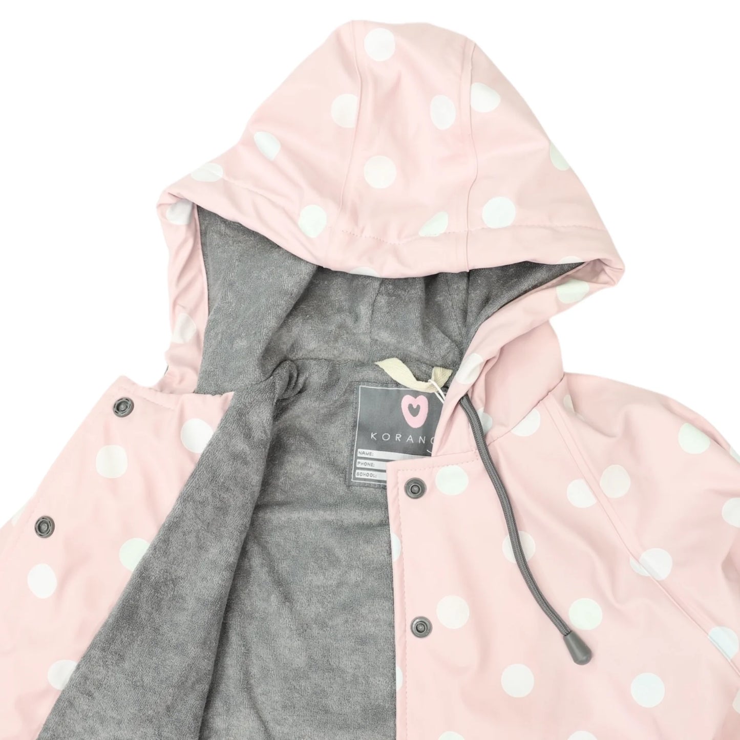 Colour Change Raincoat - Pink Polkadot