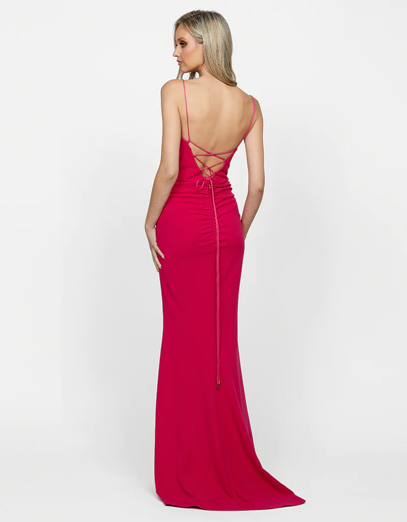 Jaelyn Draped Cowl Strappy Maxi - Pink BL58BD21L