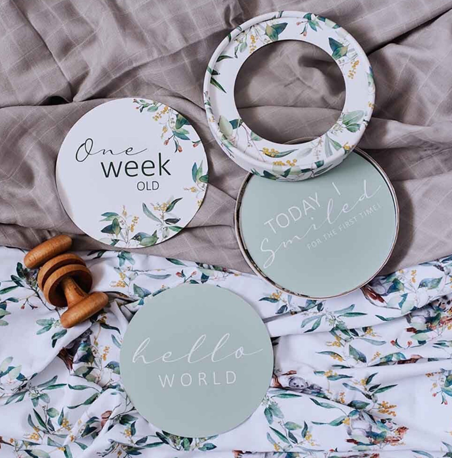 Eucalypt & Sage Reversible Milestone Cards
