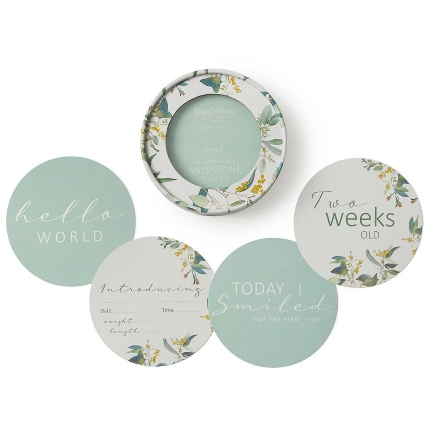 Eucalypt & Sage Reversible Milestone Cards