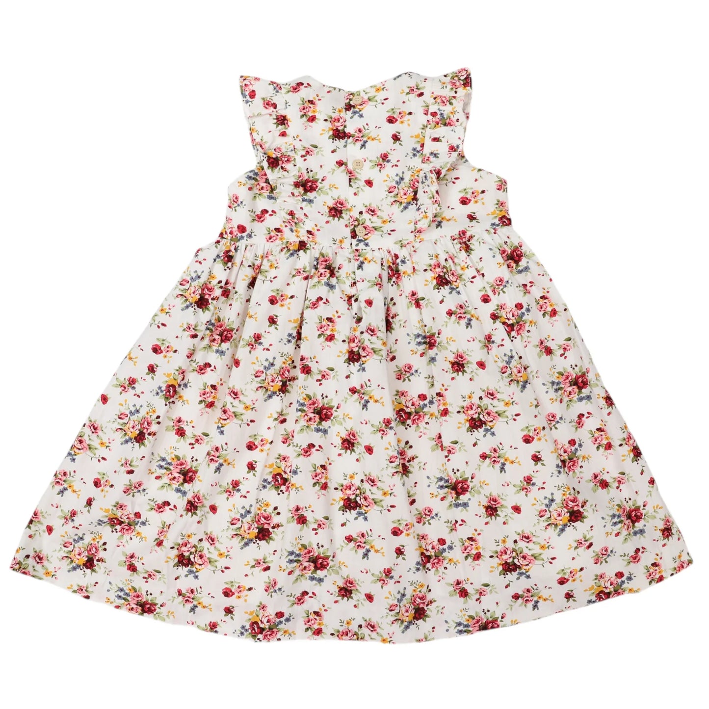 Floral Dress With White Frill