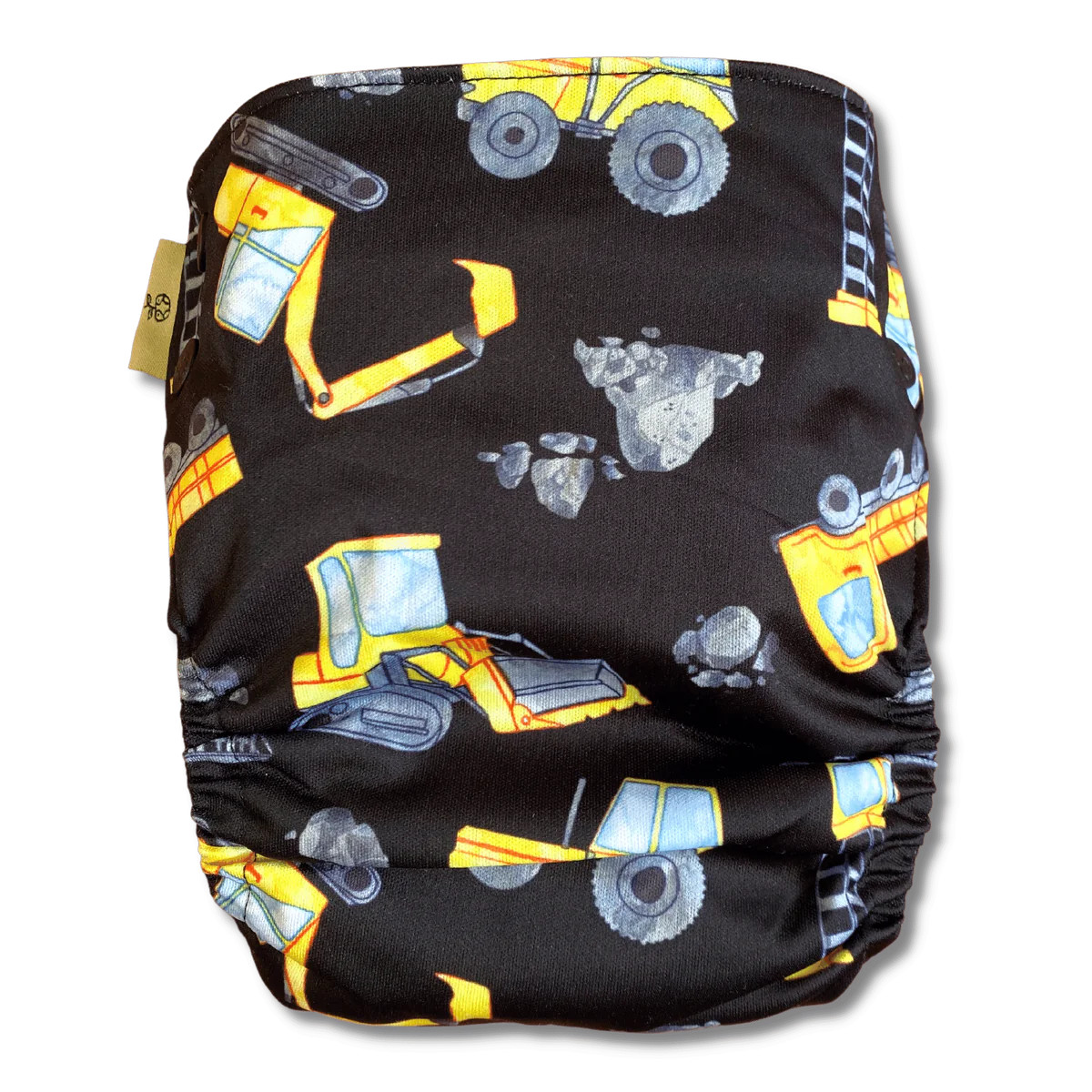 Side Snapping Cloth Nappy - Digger Daze Print