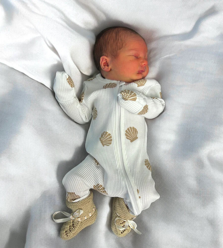 Seashell Double Zip Sleepsuit