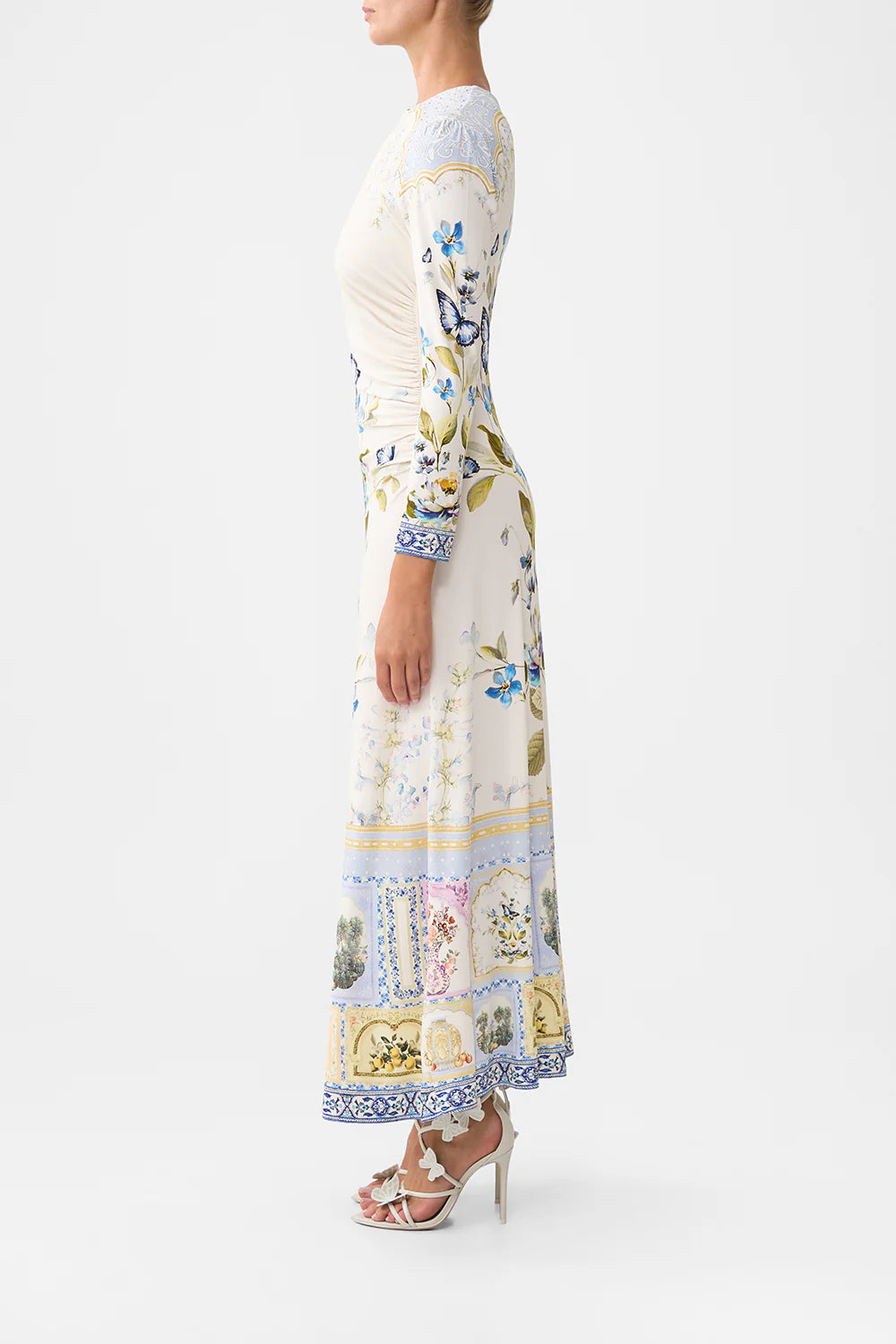 Gathered Jersey Dress Botanical Ballads