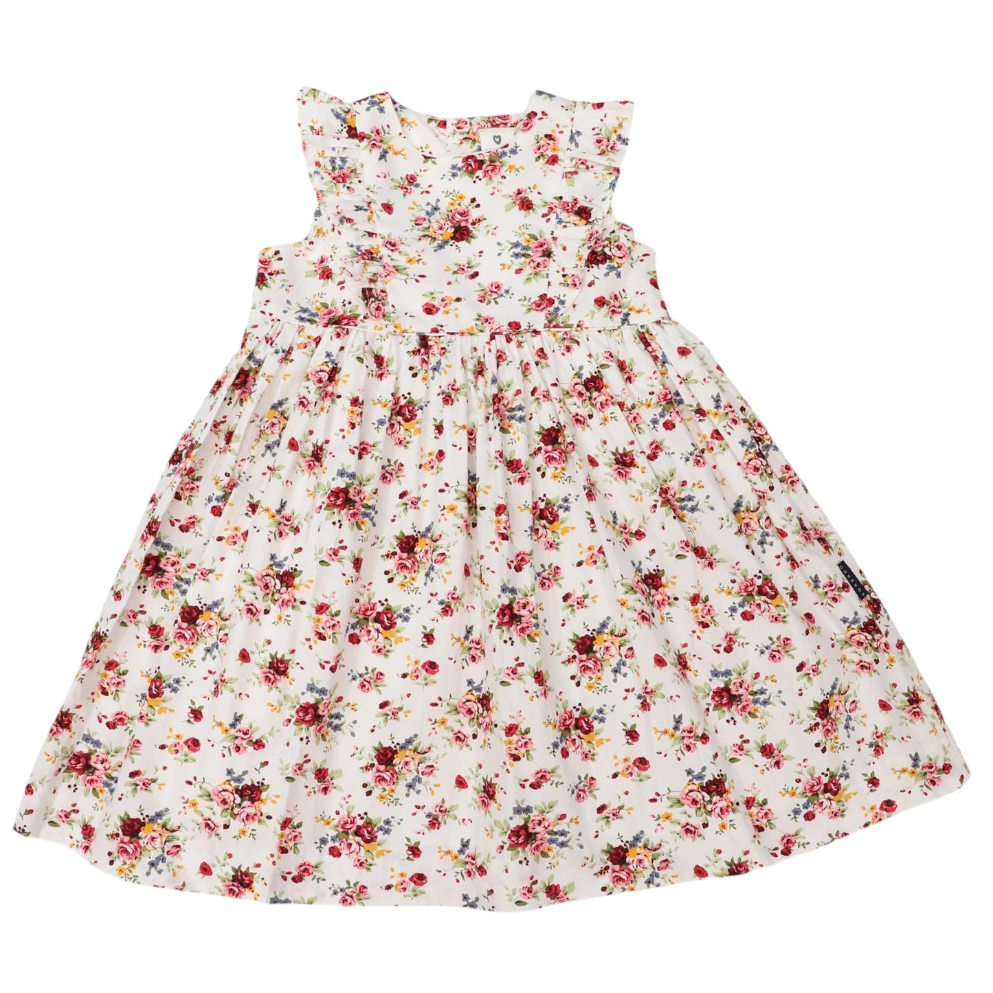 Floral Dress With White Frill