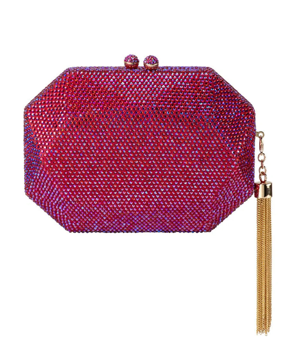 Matty Crystal Clutch - Red