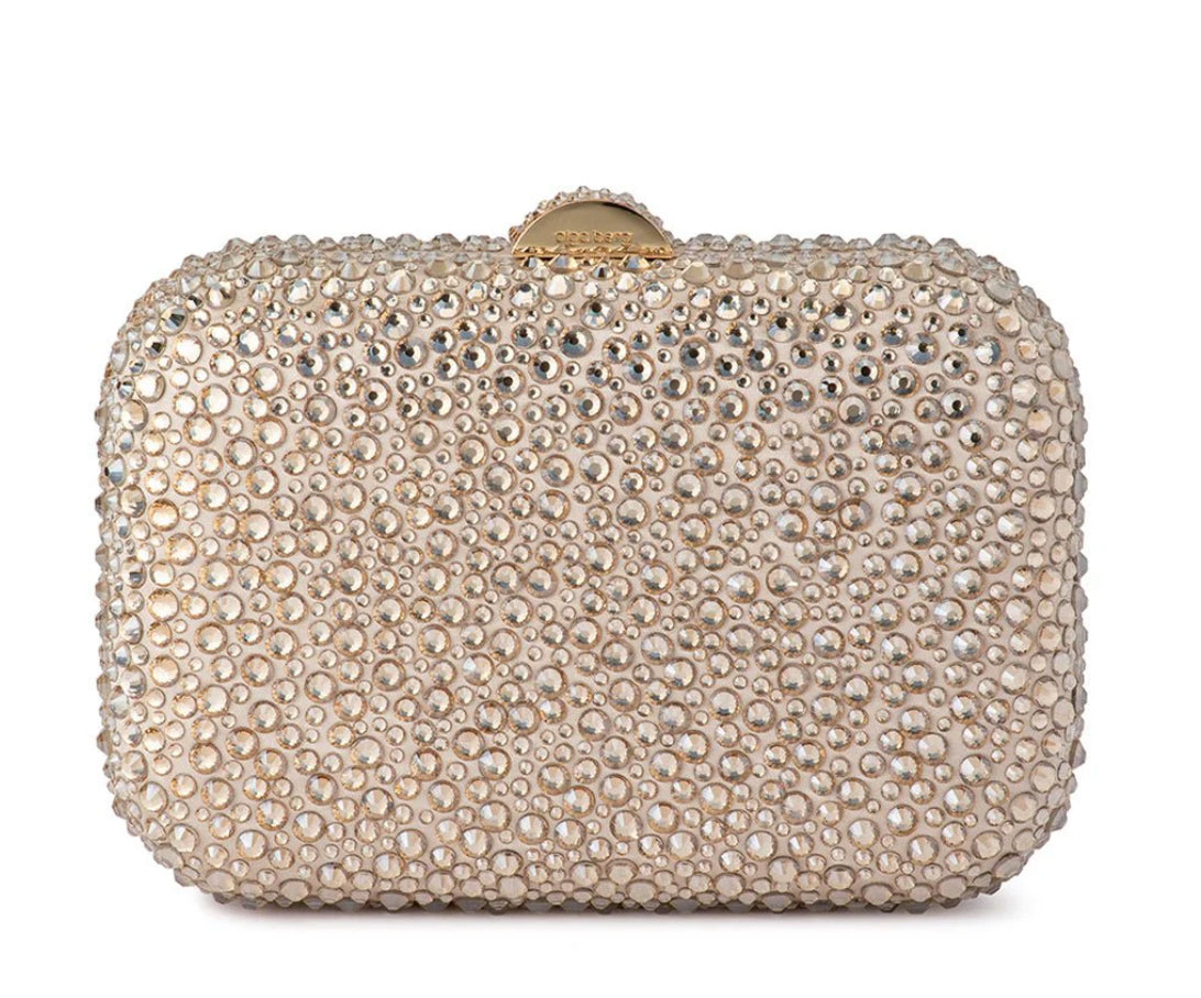 Casey Hotfix Encrusted Clutch - Champagne