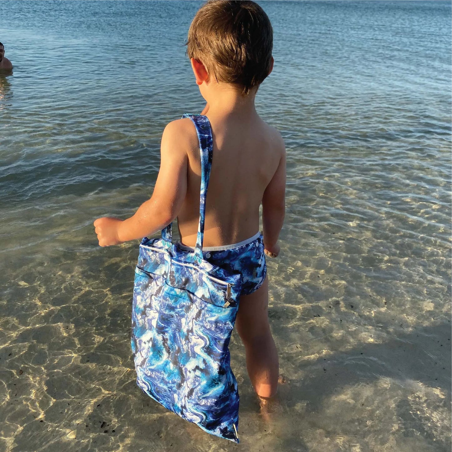 Premium Double Pocket Wet Bag - Western Waters Print