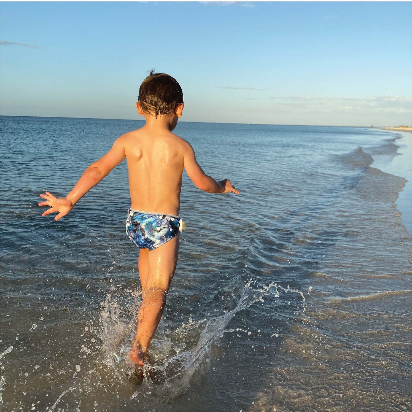 Reusable Swim Nappies - Western Waters Print