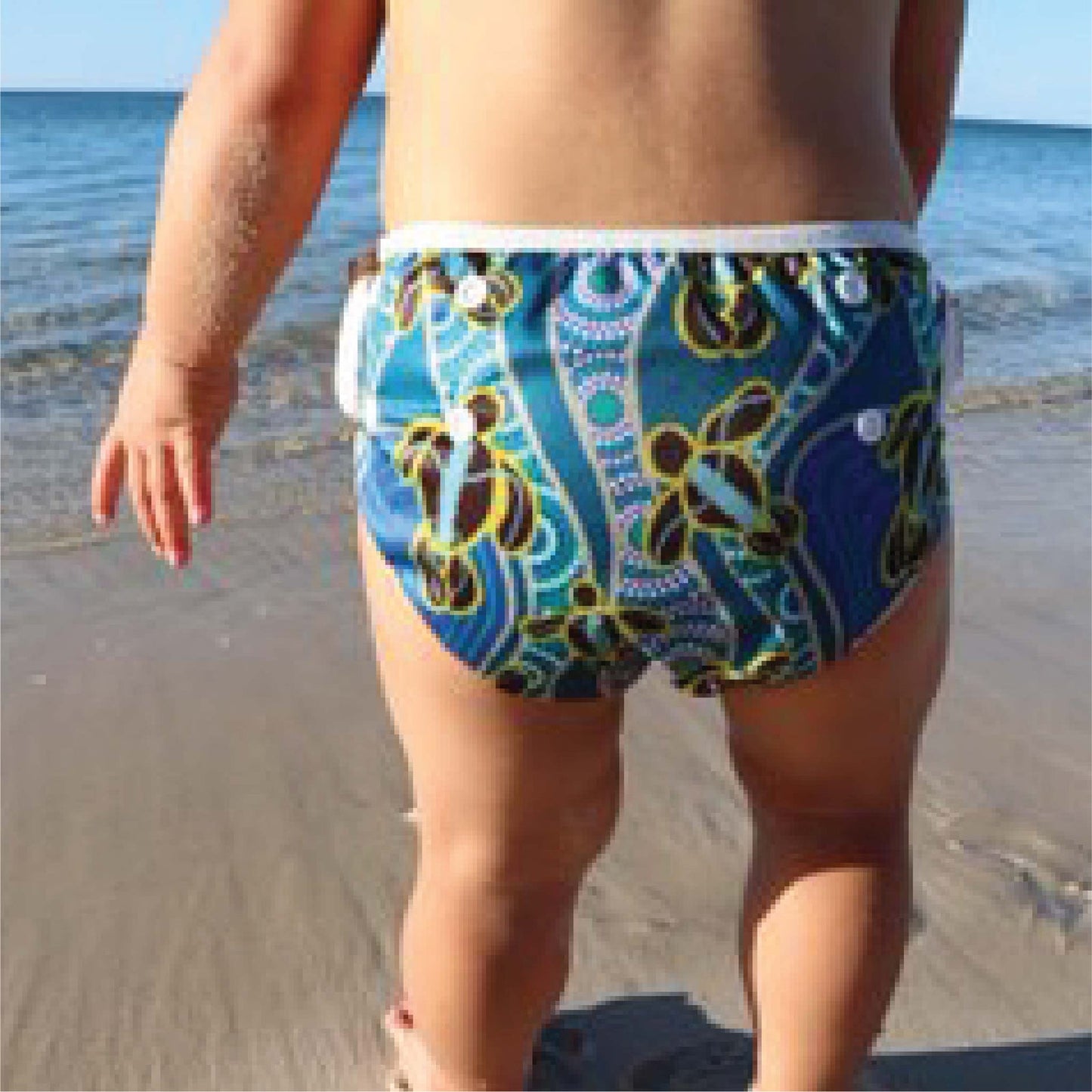 Reusable Swim Nappies - Yakaarn Print