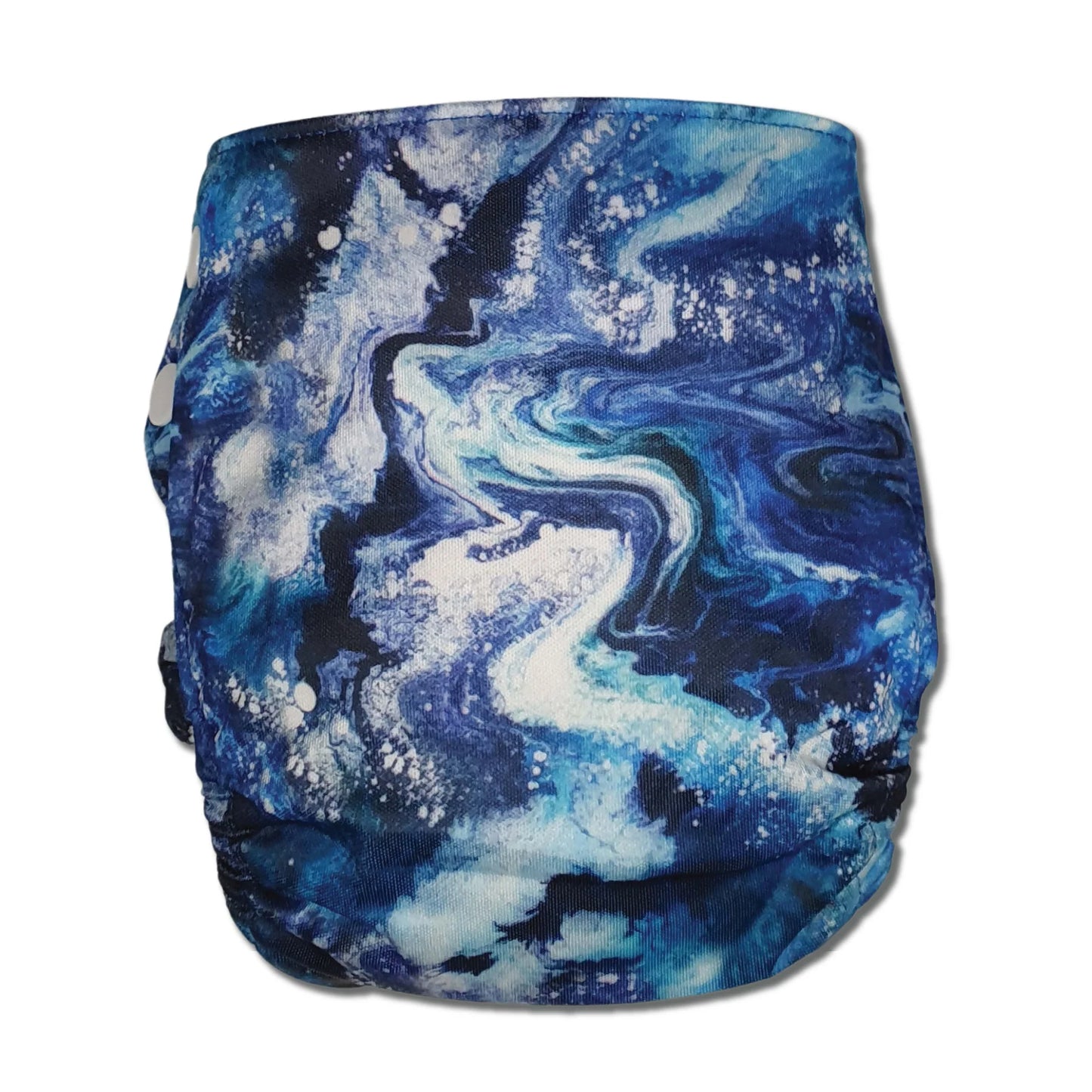 Side Snapping Cloth Nappy - Western Waters Print